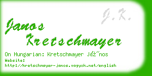 janos kretschmayer business card